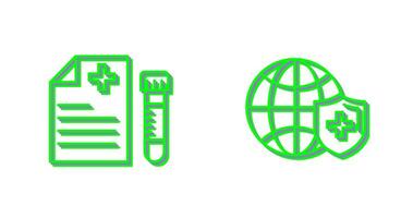 Blood Test and global Icon vector