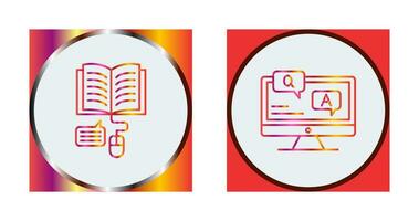 Online Learning and Faq Icon vector