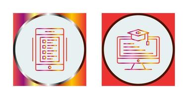 Online Test and Online Learning Icon vector