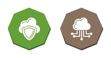 Cloud Computing and Shield Icon vector