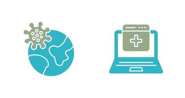 Pandemic and Homepage Icon vector