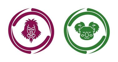 Mandrill and Koala Icon vector