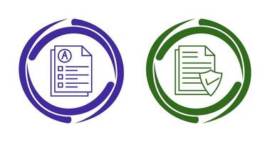 Exam and Valid Document Icon vector