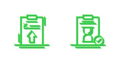 Upload and Hourglass Icon vector