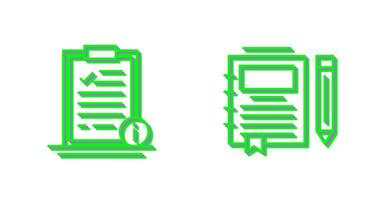 Info and Journal Icon vector