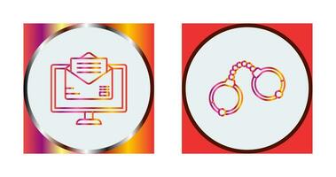 Mail and Handcuffs Icon vector