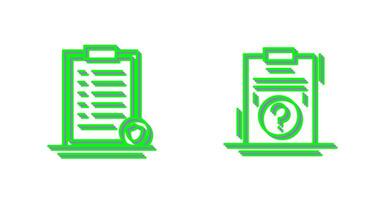 List Protection and Question Icon vector