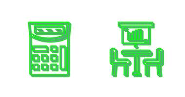 Calculator and meeting Icon vector