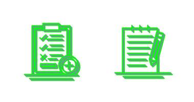 Medical Examination List and Check Up List Icon vector