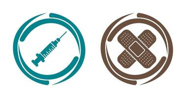 Syringe and Bandages Icon vector