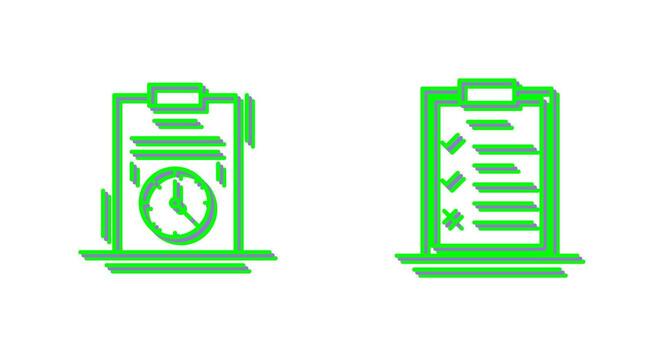 Time Management and Checklist Icon vector