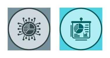 Pie Chart and Presentation Icon vector