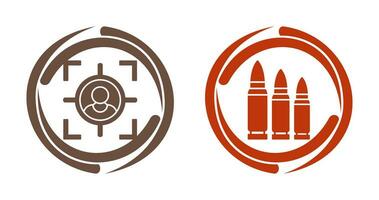 Target and Bullets Icon vector