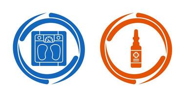 Weighing Scale and Nasal Icon vector