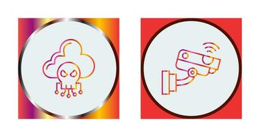 Cloud and Cctv Icon vector