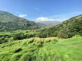 A view of the North Wales Countryside near Mount Snowden on a sunny day photo