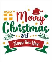 Happy Christmas holiday typography graphic vector design