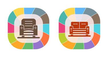 Armchair and Sofa Icon vector