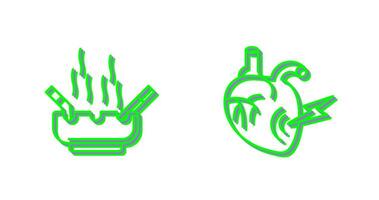 Heart Attack and hashtray Icon vector