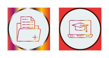 Folder and Laptop Icon vector