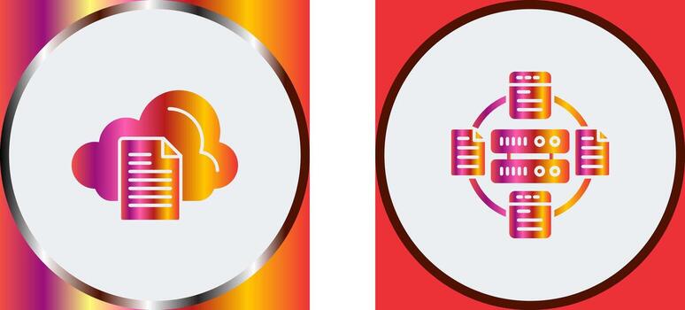 File and Server Icon vector