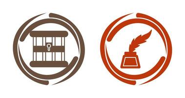 Jail and Inkwell Icon vector