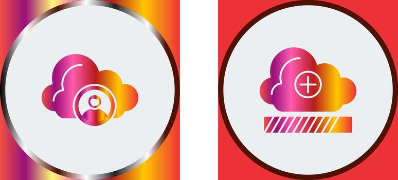 avatar y cargando icono vector