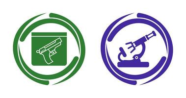 Evidence and Microscope Icon vector