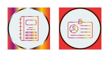 Notebook and CardSnack and Money Icon vector