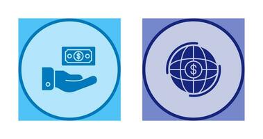 Money and Globe Icon vector