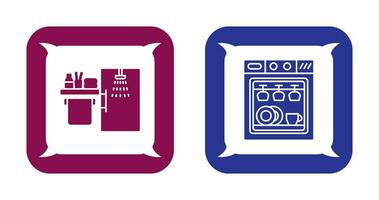 Shower and Dishwasher Icon vector