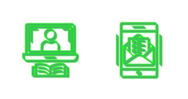 Lesson and Email Icon vector