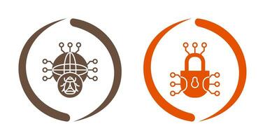 Global Malware and Cyber defence Icon vector
