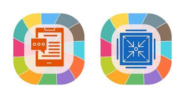 Chat and Minimize Icon vector