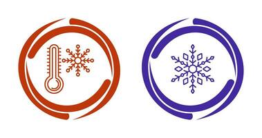 Snow Flake and Cold Icon vector