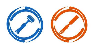 Sledgehmmer and Chisel Icon vector
