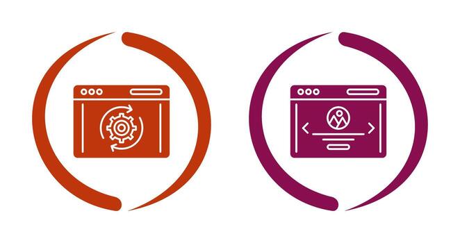 recuperación y web página icono vector