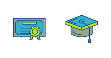 Diploma and Cap Icon vector