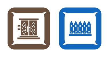 Door and Fence Icon vector