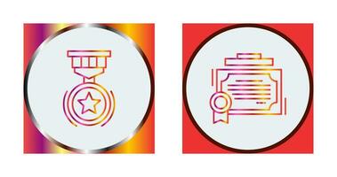 Medal and Certificate Icon vector