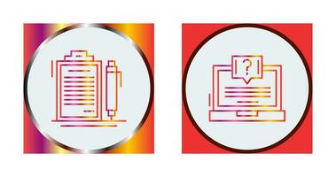 Contract and Question Icon vector