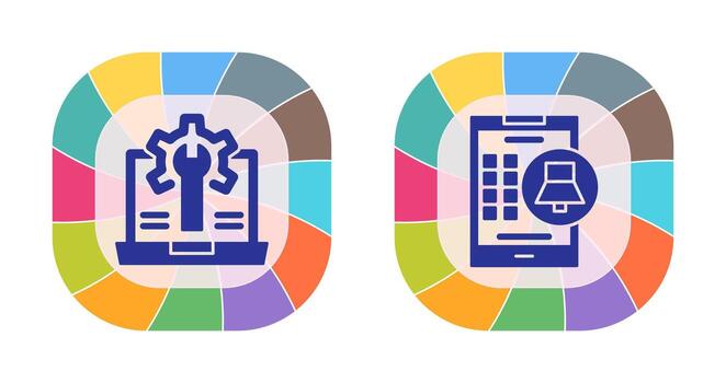 alarma y web desarrollo icono vector