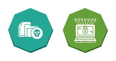 Infected File and Money Hacking Icon vector