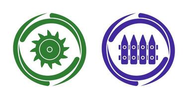 Saw Blade and Fence Icon vector