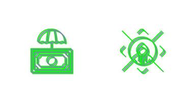 Umbrella and Target Icon vector