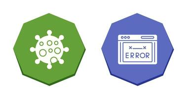 virus y error código icono vector