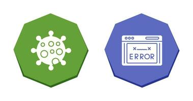 Virus and Error Code Icon vector