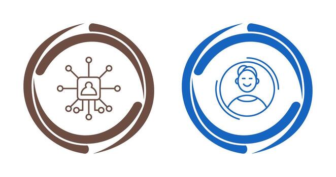 Networking and User Icon vector