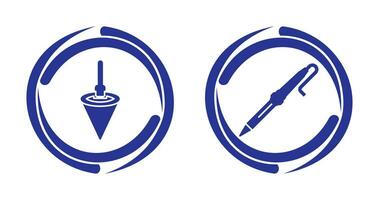 Plumb Bob and Soldering Icon vector