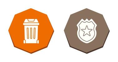 Gargage and Shield Icon vector